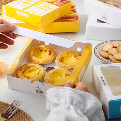 Eiertart verpakking cake dozen met CMYK / Pontone Offsent Printing en biologisch afbreekbaar materiaal