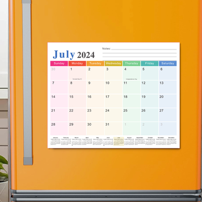 Papier Maandelijkse weergave Layout Aangepaste muurkalenders