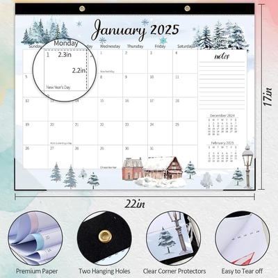 Einde maand december Aanpasbare muurkalender Spiraalgebonden en aanpasbaar