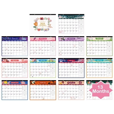 12 x 12 inch aangepaste muurkalender Personaliseer je jaar met vakantie / seizoensgericht thema en voeg persoonlijke data toe