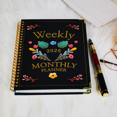 Artistiek Spiraal Hardcover Notitieboek Met Aangepaste Kleur Hoge Duurzaamheid