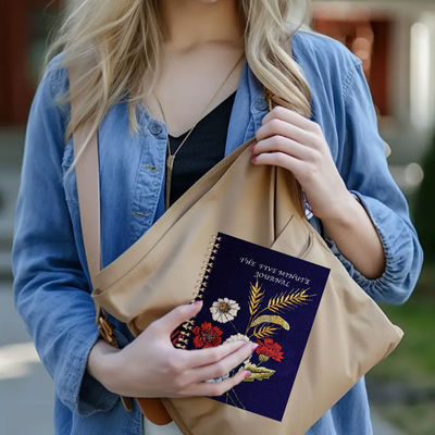 Notebook met spiraalbinding en reliëf ontwerp voor zakelijke prestaties