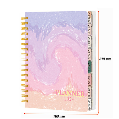 Gelijnd papier type spiraal hardcover notitieboek in aangepaste kleur en elegante stijl voor zakelijke vergaderingen
