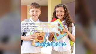 Zwart spiraalvormig notitieboek Duurzame hardcover voor professionals