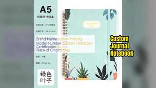 Aangepaste dagboek notebook witte pagina's elegant ontwerp