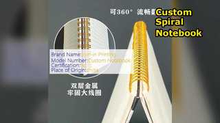 Aangepaste spiraalnotitieboek 5,8 x 8,3 zwarte hardcover