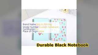 Zwart spiraalvormig notitieboekje Duurzame hardcover schetsnotities