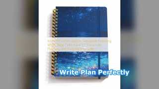 Spiraalvormig notitieboekje Zwarte hardcover dagboekplanner